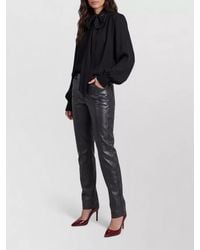 FEDERICA TOSI - Silk Tie-Neck Long-Sleeve Blouse - Lyst