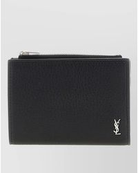 Saint Laurent - Cassandre Logo Compact Wallet Cardholder - Lyst