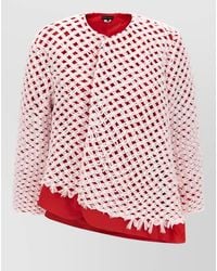 Comme des Garçons - Tulle Weave Blazer Open Front Design - Lyst