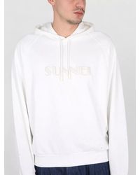 Sunnei - Hooded Sweatshirt Logo Embroidery Detail - Lyst