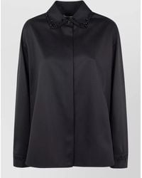 Golden Goose - Wool Twill With Floral Embroidery - Lyst