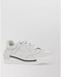 Fendi - Leather Lace-Up Sneakers - Lyst