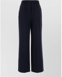 Weekend by Maxmara - Wool Mallo Trousers Wide Leg Back Pockets - Lyst