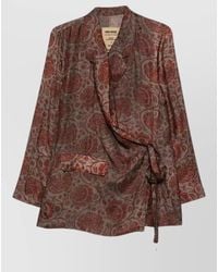 Uma Wang - Printed Wrap Fitted Jacket - Lyst
