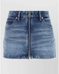 Alexander Wang - Denim Shorts Belt Loops Back Pockets - Lyst