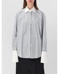 Prada - Striped Relaxed-Fit Cotton Shirt - Lyst