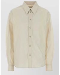Lemaire - Poplin Shirt Long Sleeves Buttoned Cuffs - Lyst