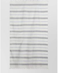 Tekla - Beach Scarf Striped Pattern Fringed Edges - Lyst