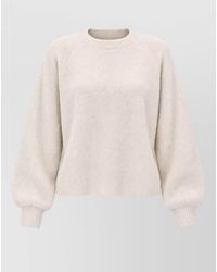 Marella - Brushed Cotton Crew Neck Long-Sleeve Sweatshirt - Lyst