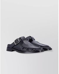 Miista - Gianna Lace-Up Leather Mule Buckle Detail - Lyst