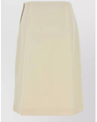 Jil Sander - Crepe Skirt High Waist Seam Detailing - Lyst