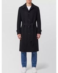 Lardini - Cashmere Wool Single-Breasted Belted Coat - Lyst