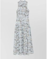STAUD - Romy Floral Sleeveless Maxi Polo Dress - Lyst