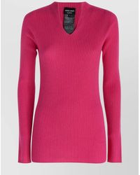 Giorgio Armani - Cashmere Ribbed V-Neck Jumper - Lyst