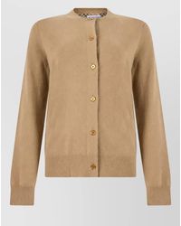 Burberry - Cashmere Ribbed Crew-Neck Cardigan - Lyst