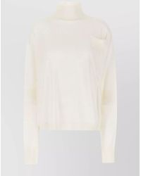 Quira - Wool Ribbed Mock Turtleneck Jumper - Lyst