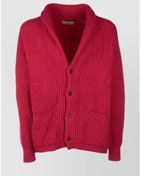 Laneus - Collar Shawl Ribbed Texture Front Pockets - Lyst