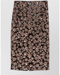 Max Mara - Embroidered Sequin Fitted Skirt - Lyst