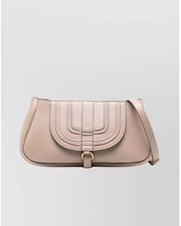 Chloé - Textured Leather Shoulder Bag With Top Handle - Lyst