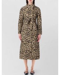 Valentino Garavani - Animalier Coat Fauve Eclat Belted Design - Lyst