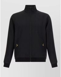 Valentino Garavani - Vgold Stripe Sweatshirt Rib Cuffs Hem Pockets - Lyst