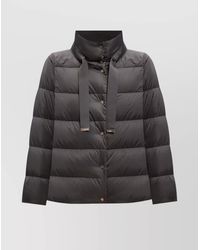 Herno - Luxe Satin Padded Jacket With High Collar - Lyst
