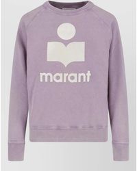 Isabel Marant - Logo Print Cotton Blend Crewneck Sweatshirt - Lyst