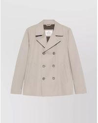 Herno - Cotton Trench Coat With Double-Breasted Design And Notched Lapels - Lyst