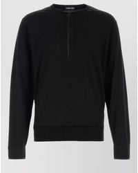 Tom Ford - Wool Blend Sweater Crew Neck Ribbed - Lyst
