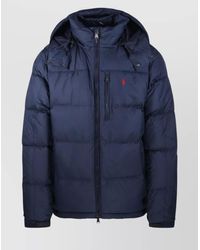 Ralph Lauren - Quilted Hooded Jacket With Pockets And Chest Pocket - Lyst