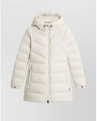 Woolrich - Down Hooded Quilted Jacket - Lyst