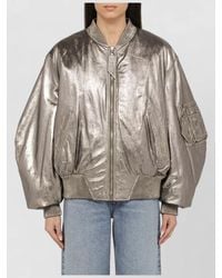 The Attico - Lamb Leather Bomber Jacket - Lyst