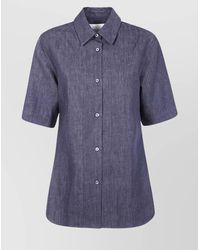 Studio Nicholson - Tailored Shirt With Back Yoke And Collared Neck - Lyst