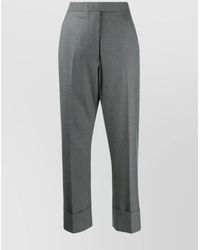 Thom Browne - Wool High-Rise Cropped Trousers - Lyst