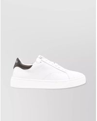 Lanvin - Calf Leather Low-Top Sneakers - Lyst