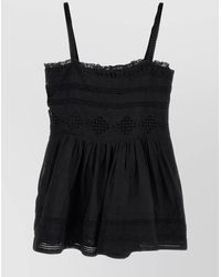 Isabel Marant - Eyelet Flared Lace Jumpsuit Spaghetti Straps - Lyst