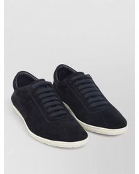 Giorgio Armani - Signature Leather Sneakers Low Top Suede Sole - Lyst