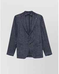 Tagliatore - Virgin Wool Silk Blazer - Lyst