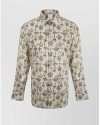 Givenchy - Silk Printed Long-Sleeve Shirt - Lyst