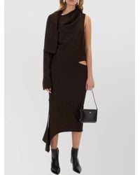 Courreges - Cotton Slim-Fit Off-Shoulder Midi Dress - Lyst