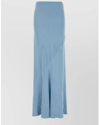Ermanno Scervino - High Waist Twill Maxi Asymmetric Skirt - Lyst