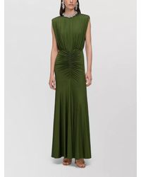 Self-Portrait - Jersey Gathered Maxi Dress - Lyst