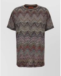 Missoni - Chevron Textured Knit T-Shirt - Lyst