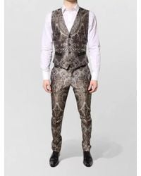 Dolce & Gabbana - Silk-Blend Jacquard Slim-Fit Single-Breasted Three-Piece Tuxedo - Lyst