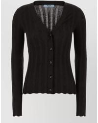 Prada - Virgin Wool Cardigan - Lyst