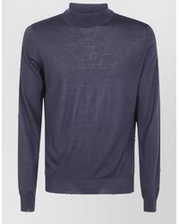 Filippo De Laurentis - Virgin Wool Mock Turtleneck Sweater - Lyst