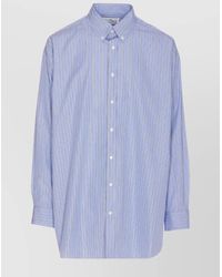 Maison Margiela - Striped Shirt With Long Sleeves And Button-Down Collar - Lyst