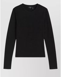 Theory - Long-Sleeve Cotton Knit Top - Lyst