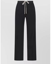 Rick Owens - Straight Leg Trousers Button Detail Pockets - Lyst