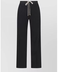 Rick Owens - Straight Leg Trousers Button Detail Pockets - Lyst